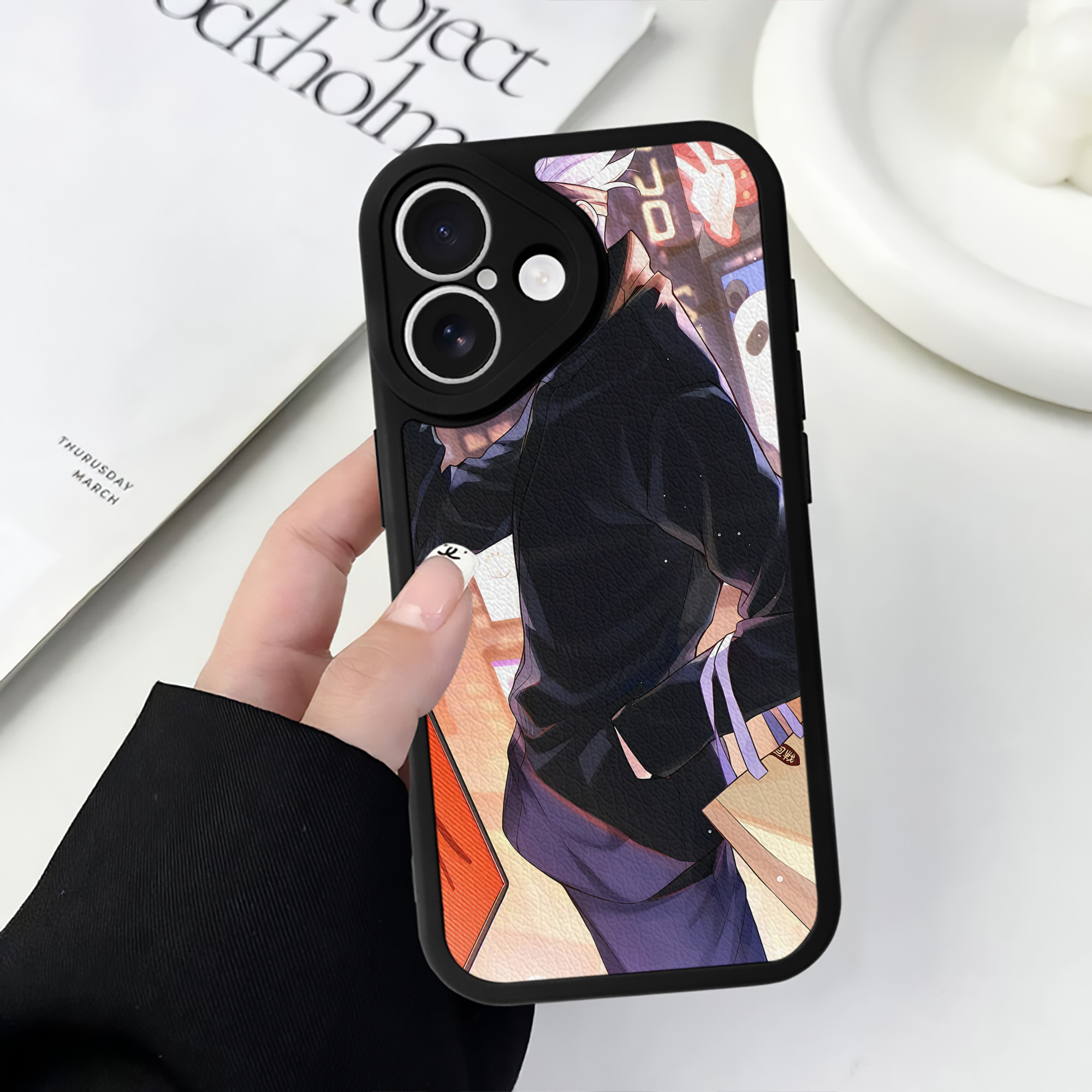 （画像用） 呪術廻戦 Jujutsu Kaisen 【iPhone 16シリーズ対応】シリコンスマホケース（レザー調） 材質：シリコン
